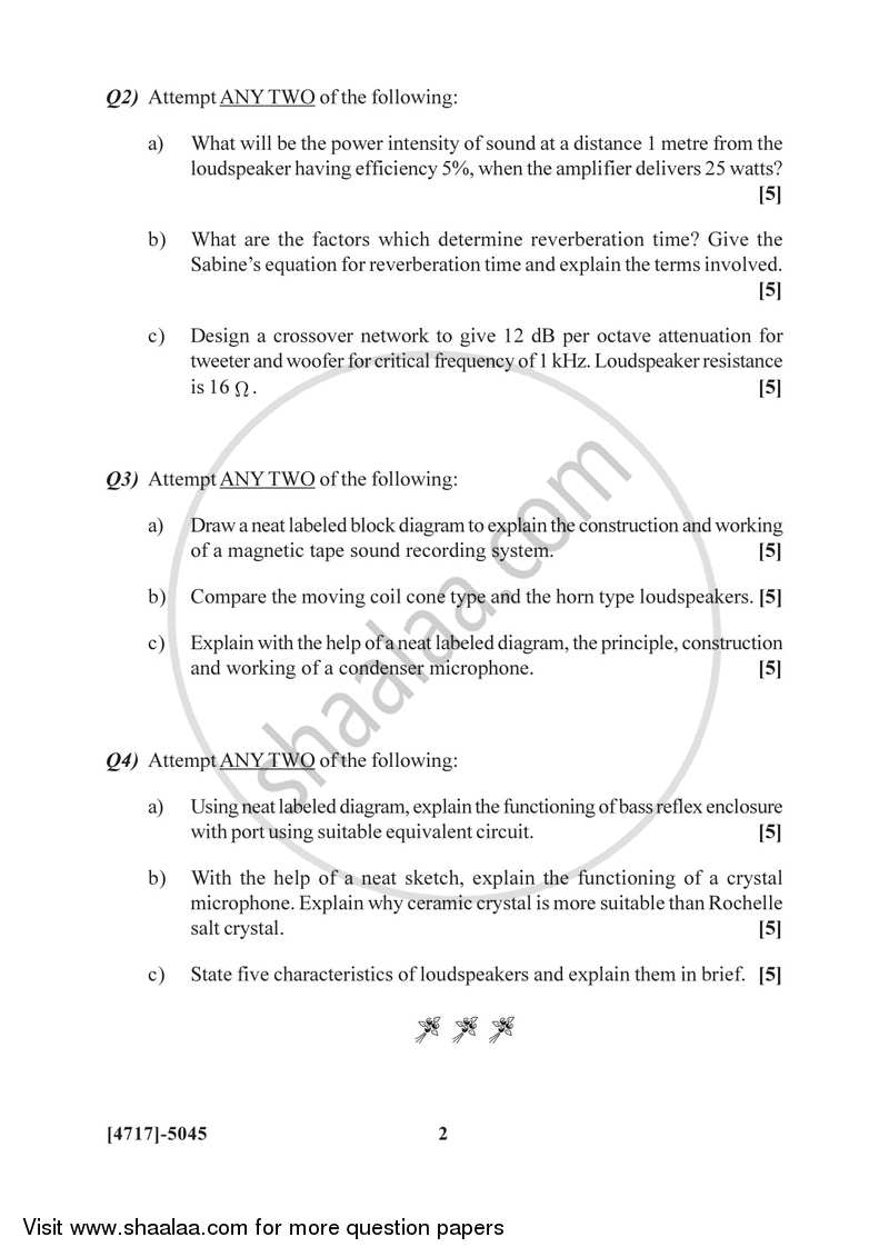 Fundamentals of Acoustics and Sound for Media 2014-2015 Semester 3 (FYBSc) - University of Pune question paper with PDF download