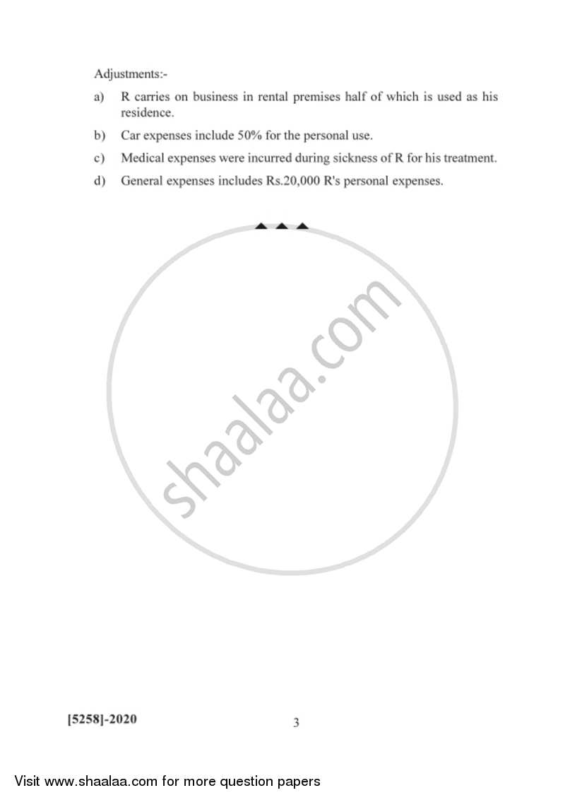 Income Tax 2017-2018 S.Y.B.Com Vocational - University of Pune question paper with PDF download