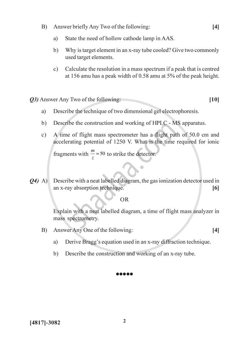 Industrial Methods of Chemical Analysis 2015-2016 Semester 5 (FYBSc) - University of Pune question paper with PDF download