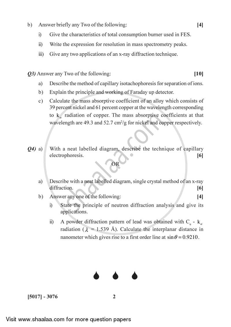 Industrial Methods of Chemical Analysis 2016-2017 Semester 5 (FYBSc) - University of Pune question paper with PDF download