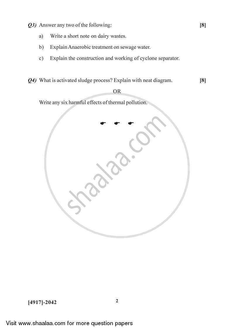 Industrial Pollution 2015-2016 Semester 4 (FYBSc) - University of Pune question paper with PDF download