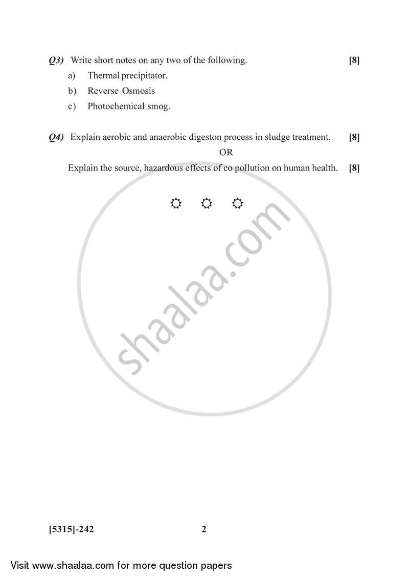 Industrial Pollution 2017-2018 Semester 4 (FYBSc) - University of Pune question paper with PDF download