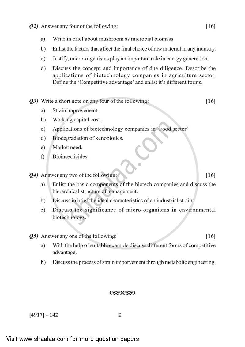 Industrial Processes and Products 2015-2016 Semester 2 (FYBSc) - University of Pune question paper with PDF download