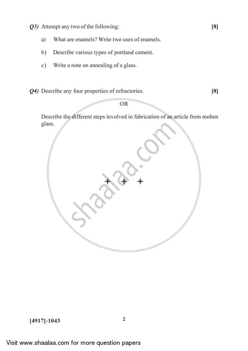 Inorganic process industries 2015-2016 Semester 3 (FYBSc) - University of Pune question paper with PDF download