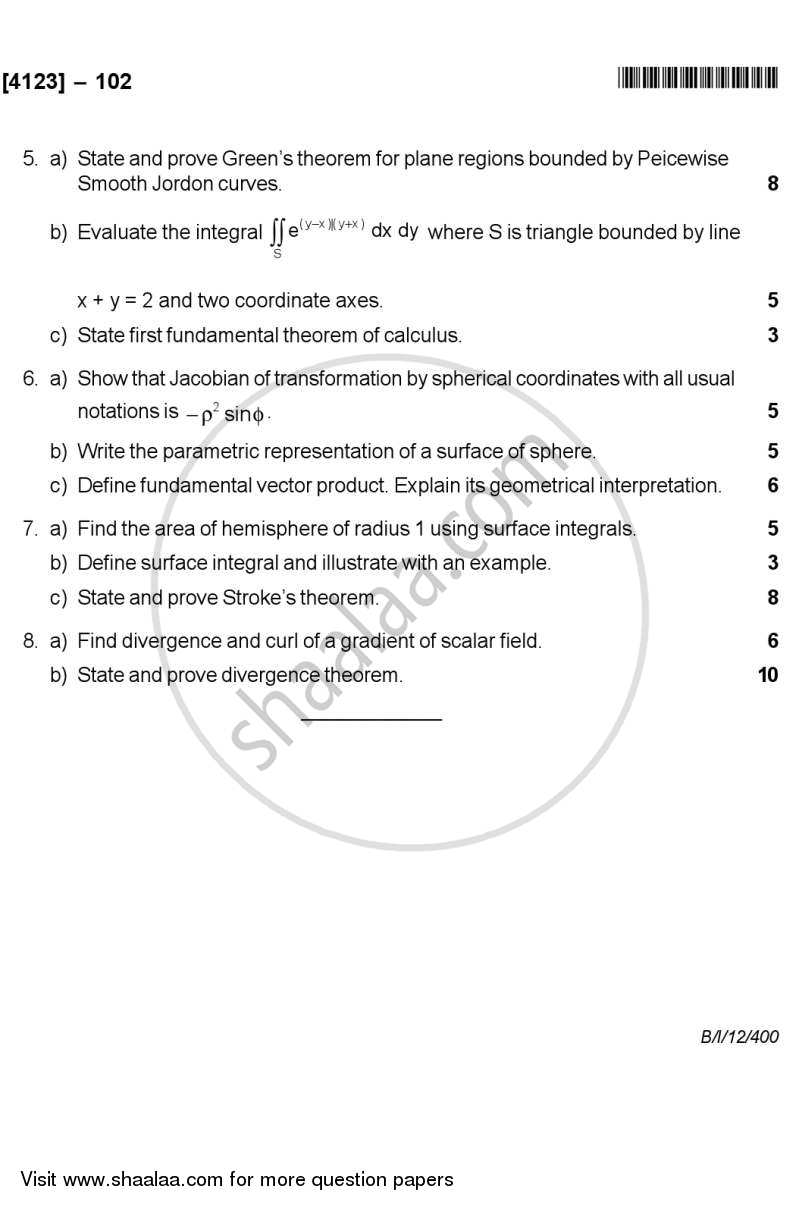 Advanced Calculus 2012-2013 - M.A. - Semester 1 - University of Pune question paper with PDF download