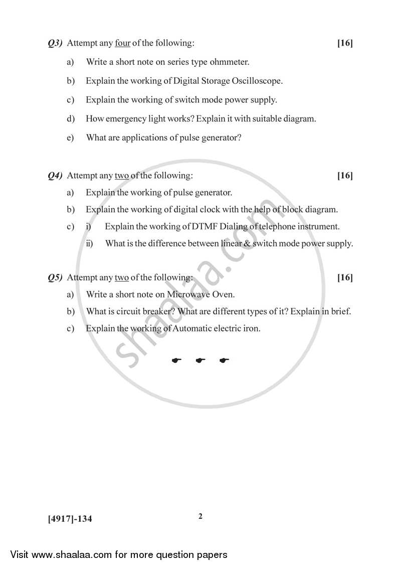 Maintenance Concepts, Instruments and Appliances 2015-2016 Semester 2 (FYBSc) - University of Pune question paper with PDF download