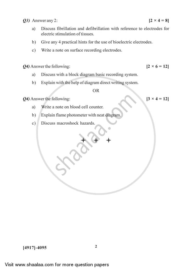 Medical Instrumentation 2015-2016 Semester 6 (FYBSc) - University of Pune question paper with PDF download