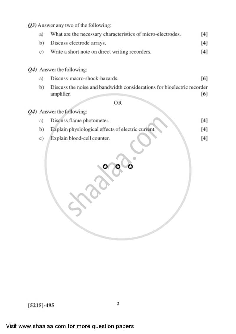 Medical Instrumentation 2017-2018 Semester 6 (FYBSc) - University of Pune question paper with PDF download