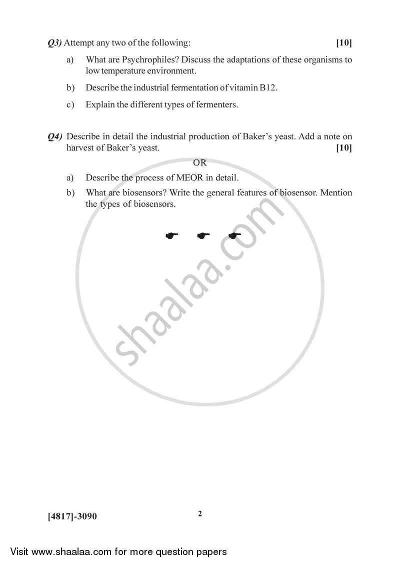 Microbial Biotechnology and Fermentation 2015-2016 Semester 5 (FYBSc) - University of Pune question paper with PDF download