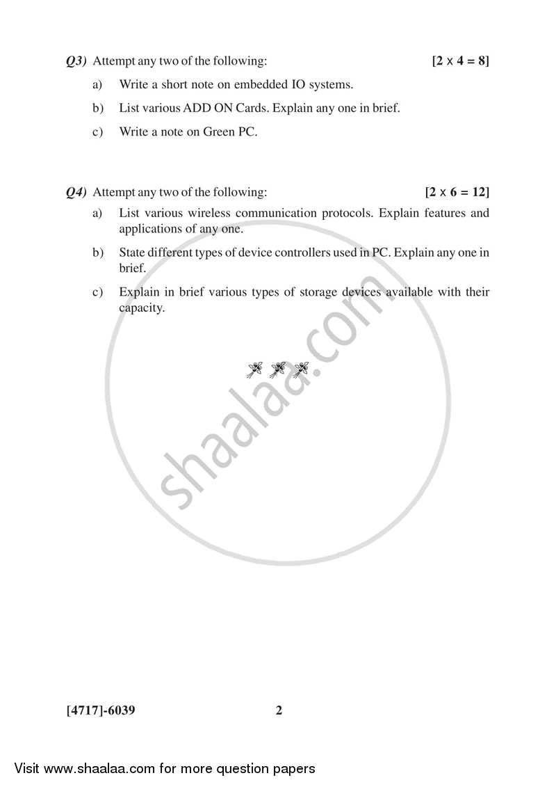 Microprocessor and Interfacing Techniques 2014-2015 Semester 4 (FYBSc) - University of Pune question paper with PDF download