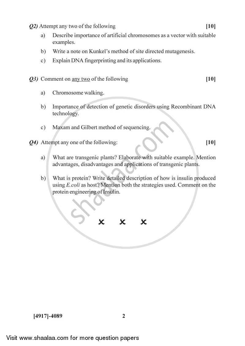 Molecular Biology and Genetic Enginnering 2015-2016 Semester 6 (FYBSc) - University of Pune question paper with PDF download