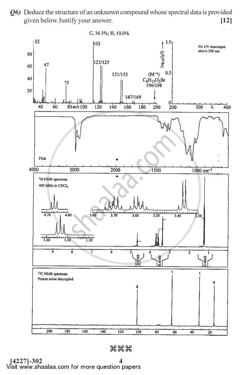 Advance Analytical Methods 2012-2013 - M.Sc. - Semester 3 - University of Pune question paper with PDF download