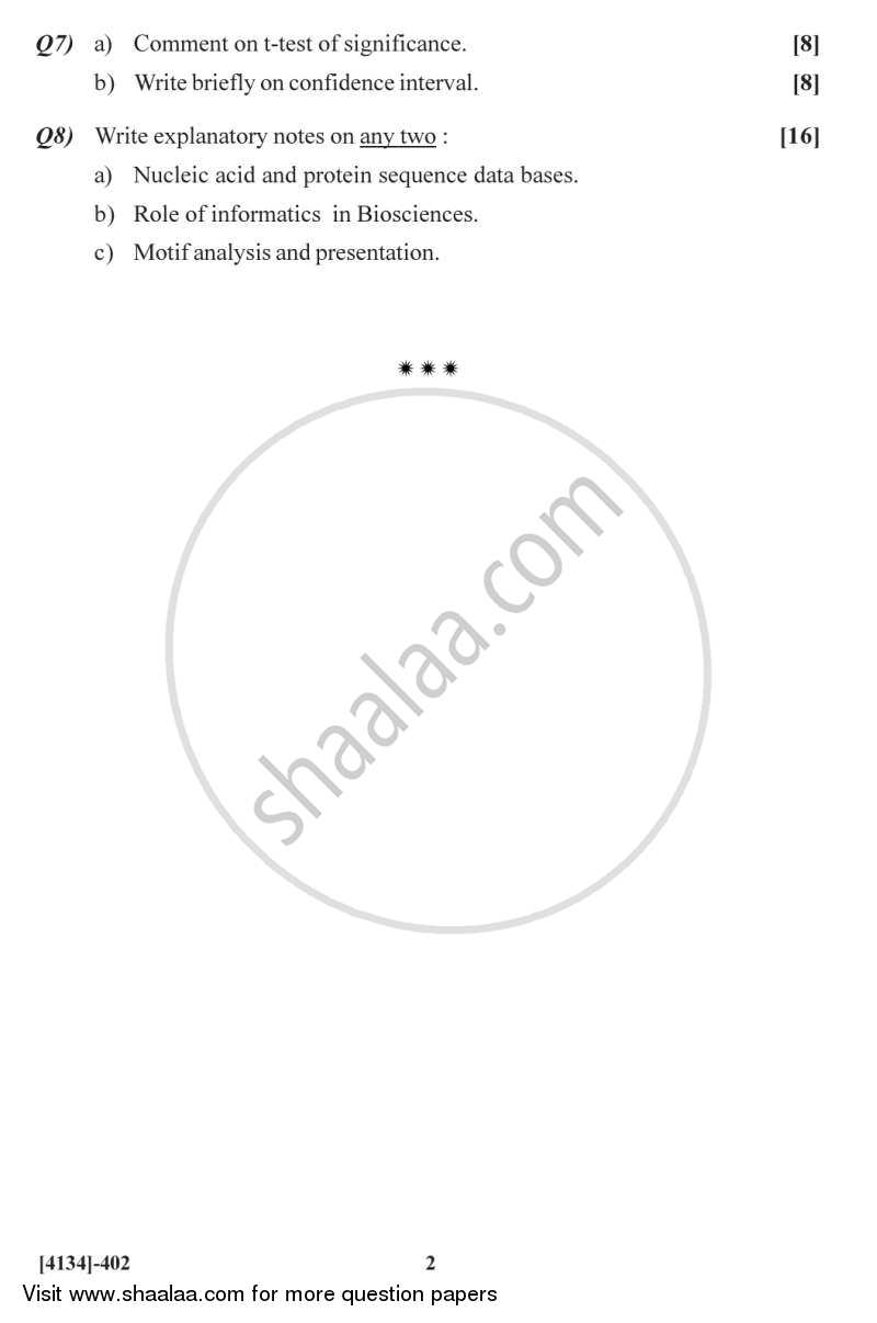 Applied Botany 2011-2012 - M.Sc. - Semester 4 - University of Pune question paper with PDF download