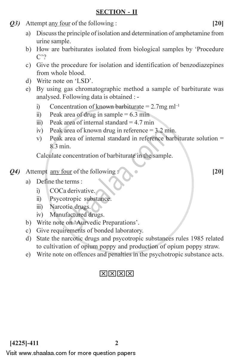 Bioanalytical and Forensic Science 2012-2013 - M.Sc. - Semester 4 - University of Pune question paper with PDF download