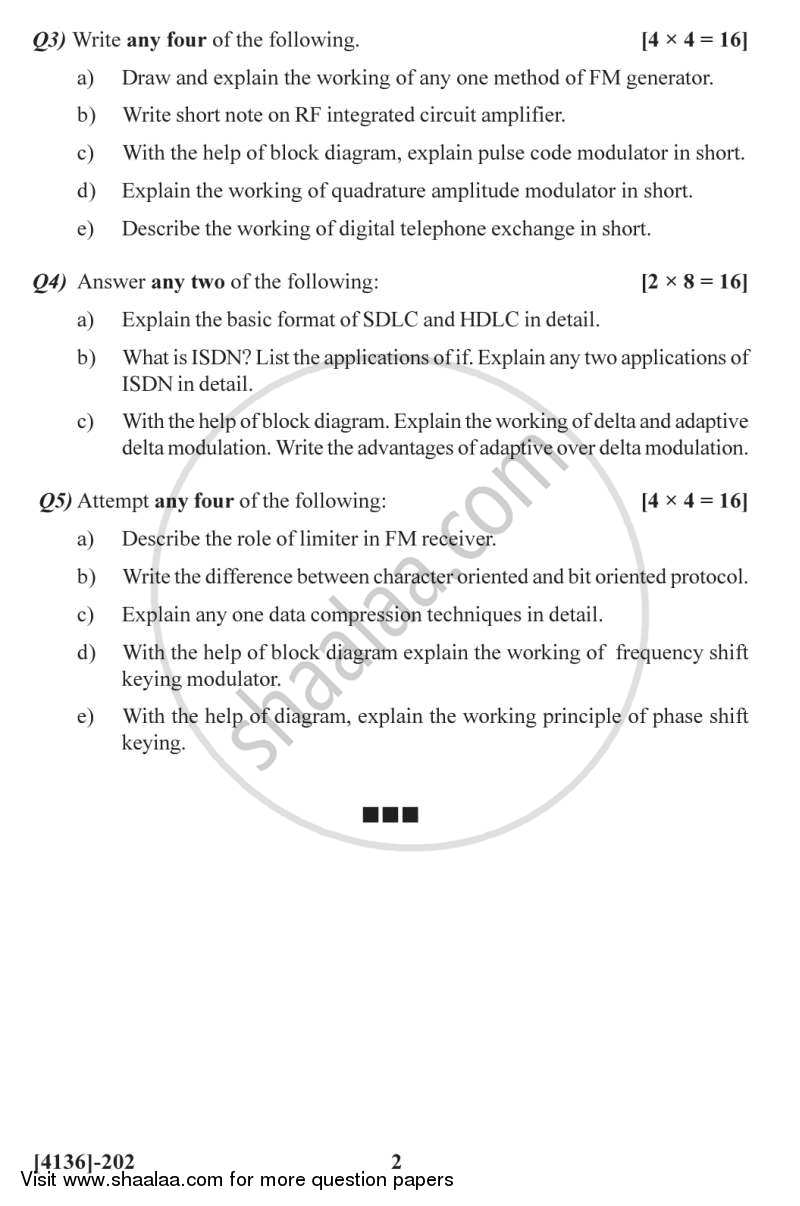Communication Electronics 2011-2012 - M.Sc. - Semester 2 - University of Pune question paper with PDF download