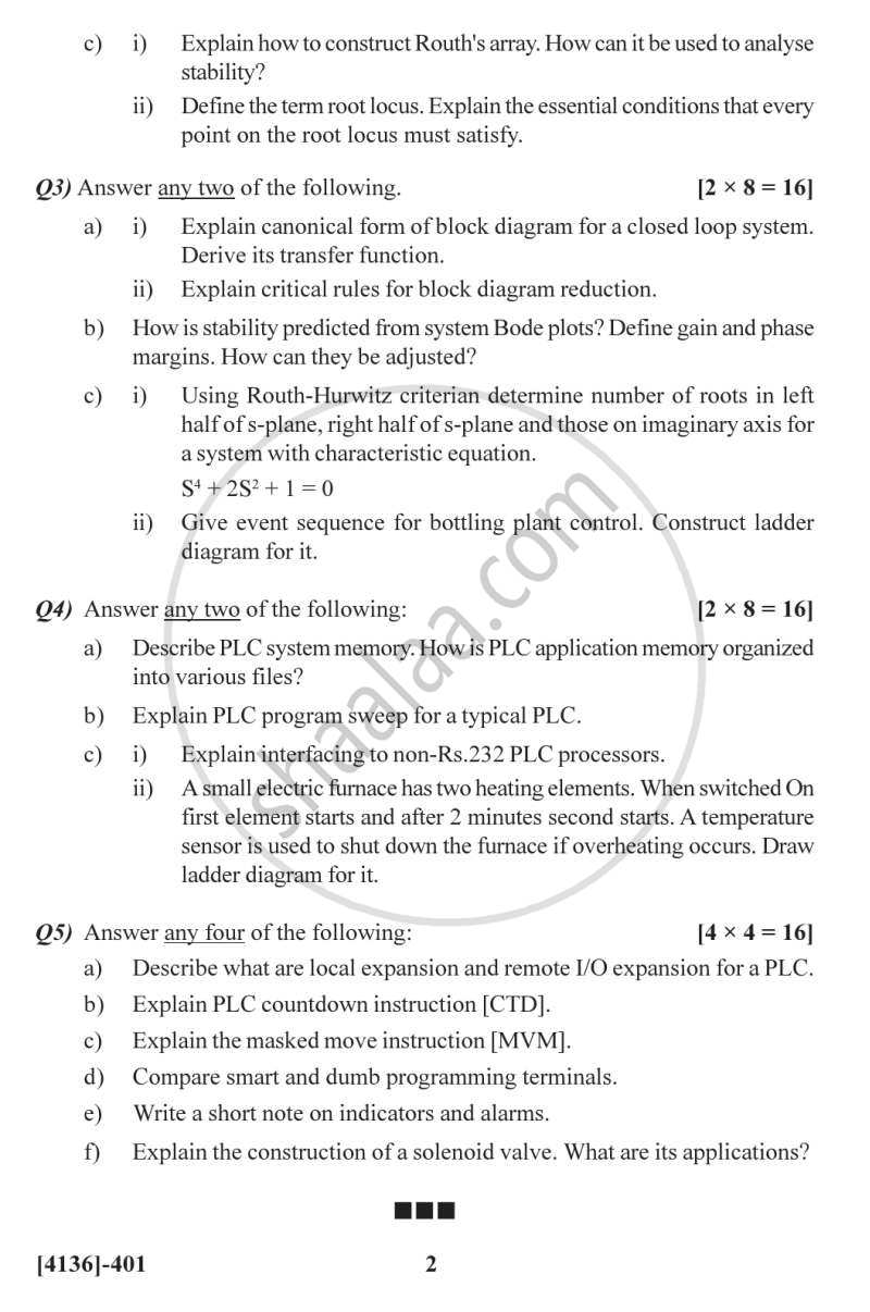 Control Systems 2011-2012 - M.Sc. - Semester 4 - University of Pune question paper with PDF download