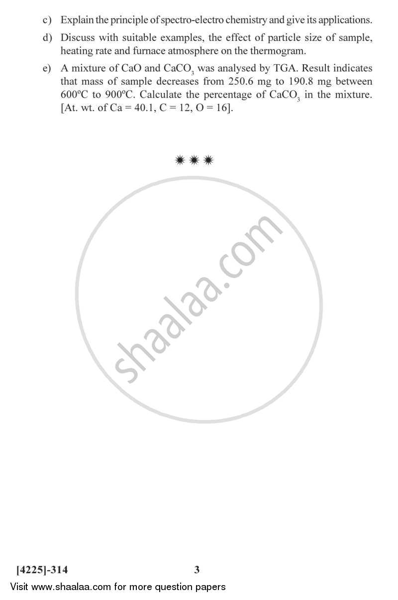 Electro Analytical and Current Analytical Methods in Industries 2012-2013 - M.Sc. - Semester 3 - University of Pune question paper with PDF download