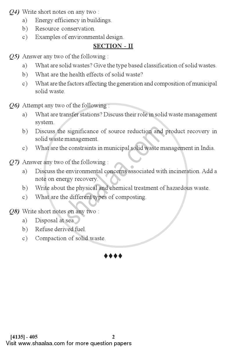Environmental Management Systems (Theory and Job Licensing) 2011-2012 - M.Sc. - Semester 4 - University of Pune question paper with PDF download