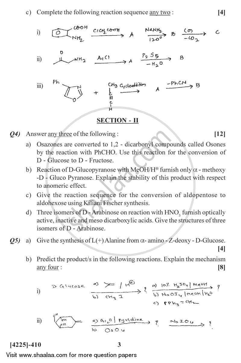 Heterocyclic Chemistry, Chiron Approach and Medicinal Chemistry 2012-2013 - M.Sc. - Semester 4 - University of Pune question paper with PDF download