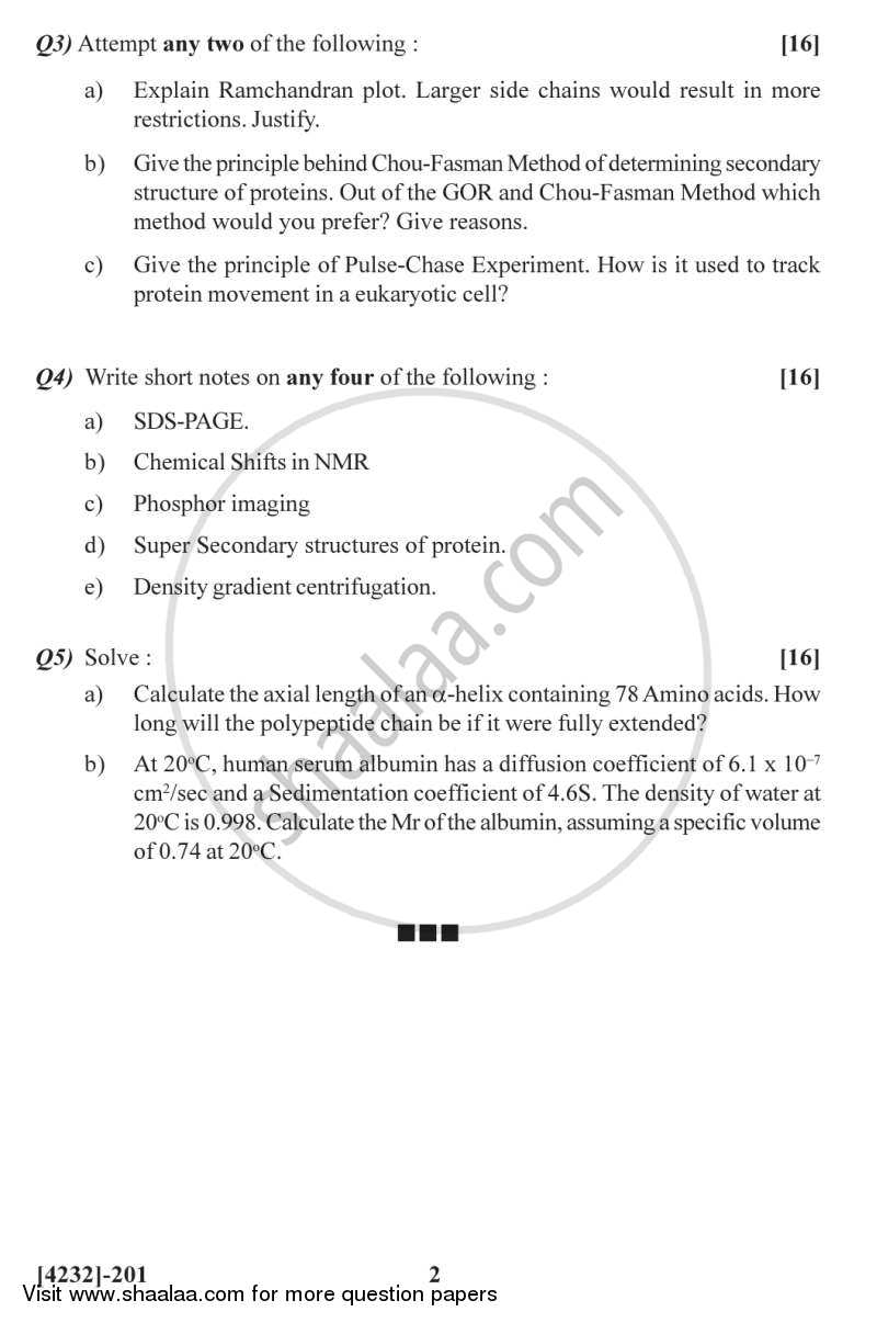 Instrumentation and Molecular Biophysics 2012-2013 - M.Sc. - Semester 2 - University of Pune question paper with PDF download