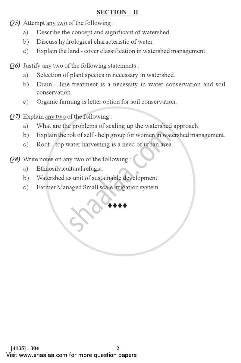 Restoration Ecology 2011-2012 - M.Sc. - Semester 3 - University of Pune question paper with PDF download