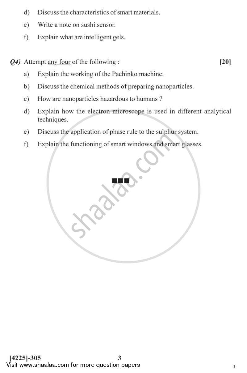 Special Topics in Physical Chemistry 2012-2013 - M.Sc. - Semester 3 - University of Pune question paper with PDF download