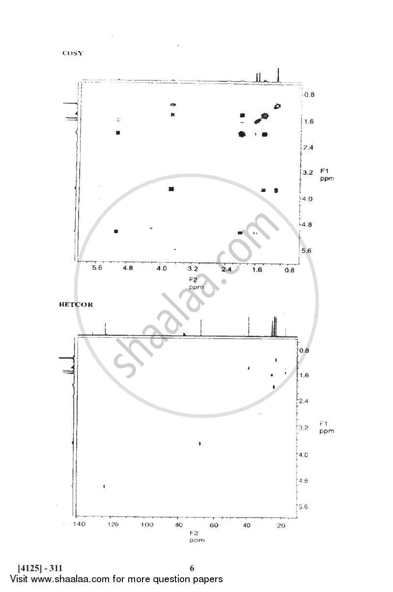 Spectroscopic Methods in Structure Determination 2011-2012 - M.Sc. - Semester 3 - University of Pune question paper with PDF download