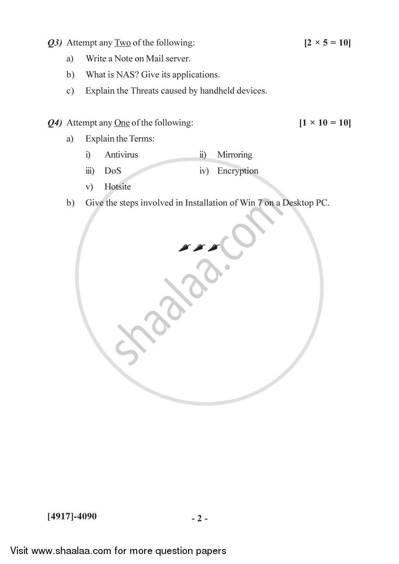 Network Concepts 2 2015-2016 Semester 6 (FYBSc) - University of Pune question paper with PDF download
