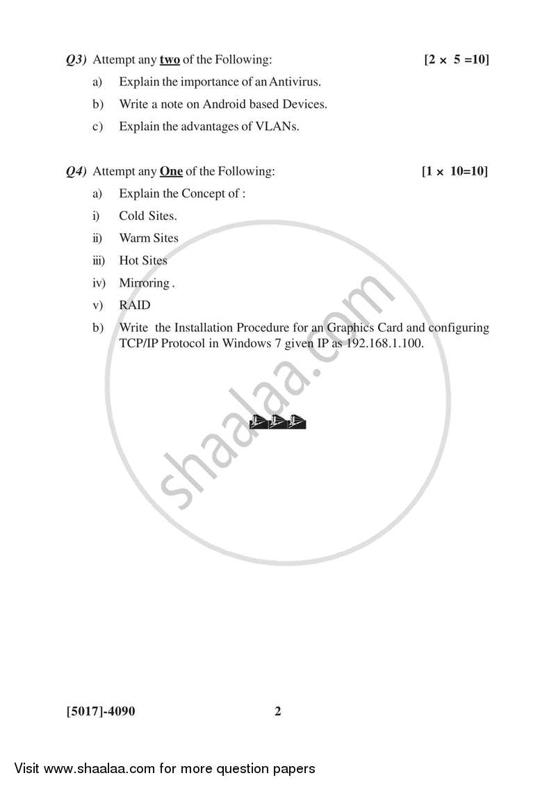 Network Concepts 2 2016-2017 Semester 6 (FYBSc) - University of Pune question paper with PDF download