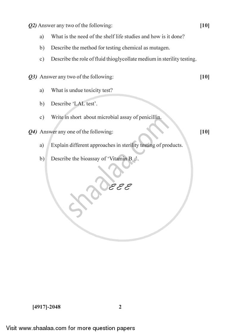 Quality Assurance in Industrial Products 2015-2016 Semester 4 (FYBSc) - University of Pune question paper with PDF download