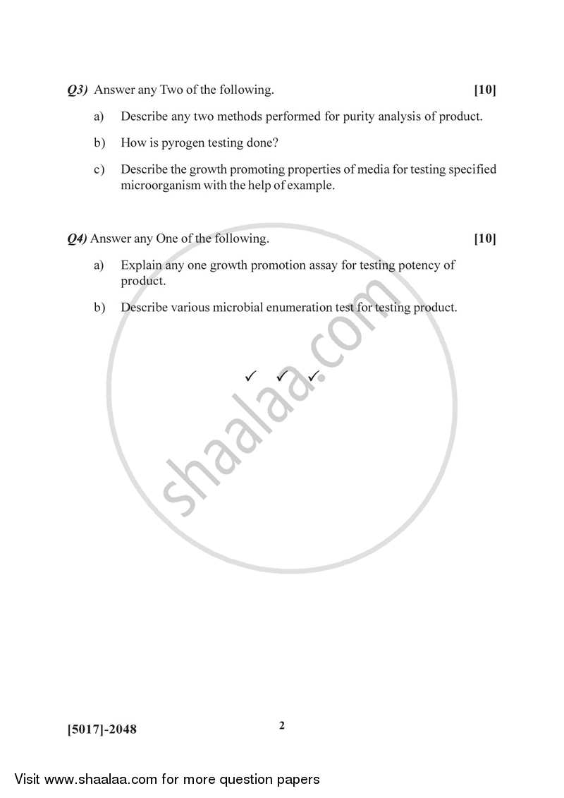 Quality Assurance in Industrial Products 2016-2017 Semester 4 (FYBSc) - University of Pune question paper with PDF download