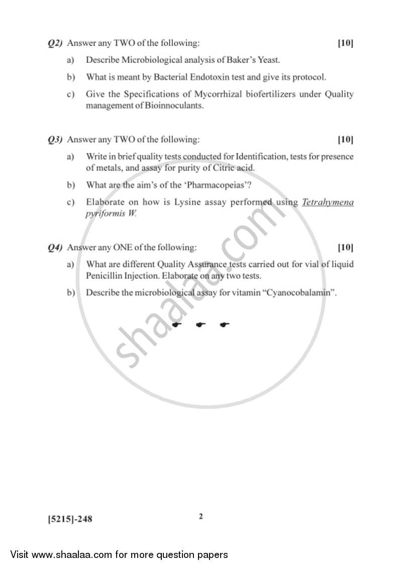 Quality Assurance in Industrial Products 2017-2018 Semester 4 (FYBSc) - University of Pune question paper with PDF download