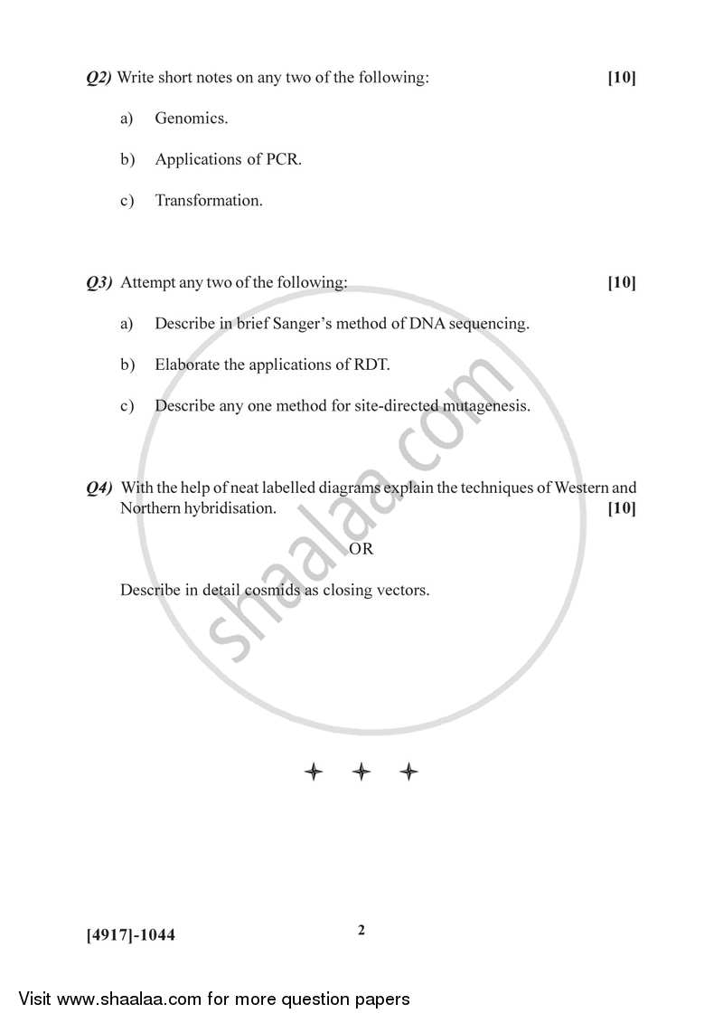 Recombinant DNA Technology 2015-2016 Semester 3 (FYBSc) - University of Pune question paper with PDF download