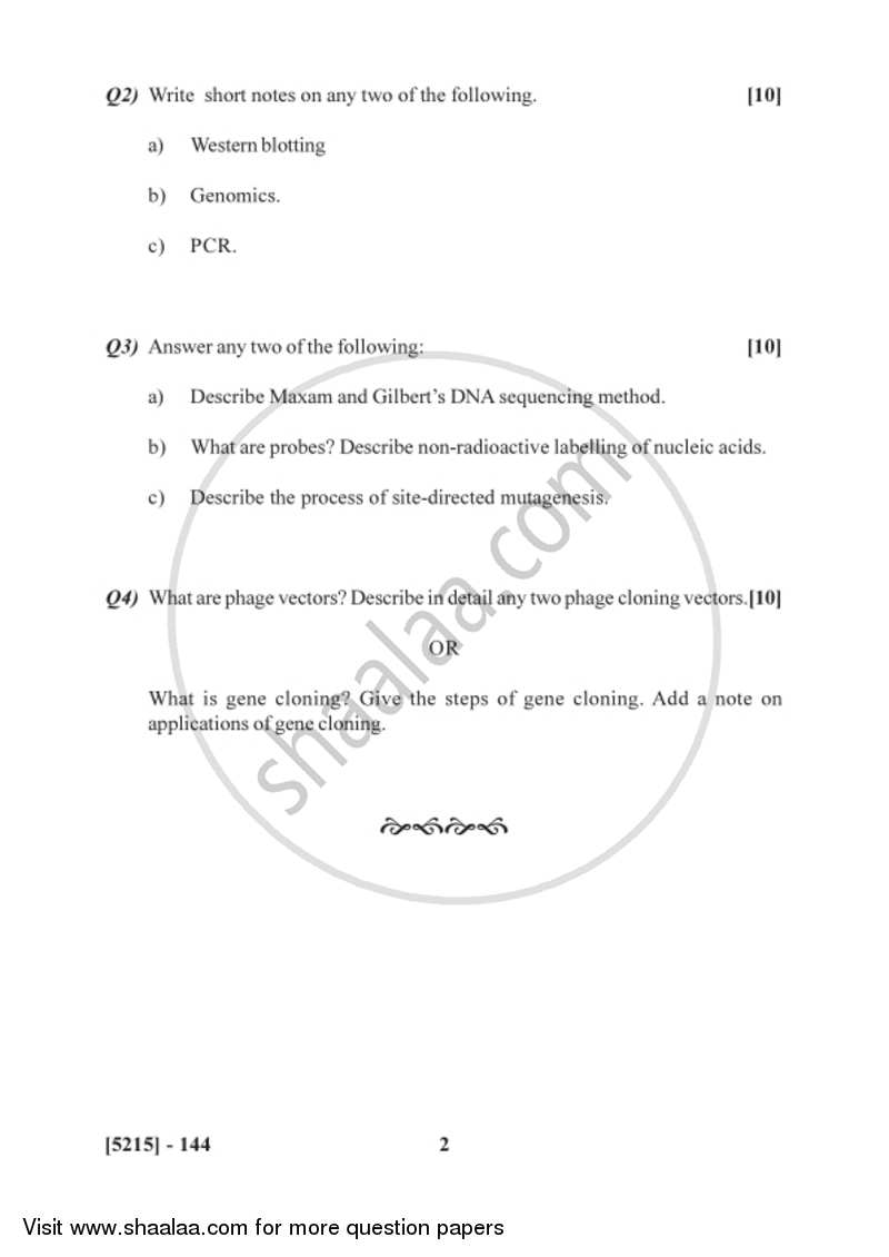 Recombinant DNA Technology 2017-2018 Semester 3 (FYBSc) - University of Pune question paper with PDF download