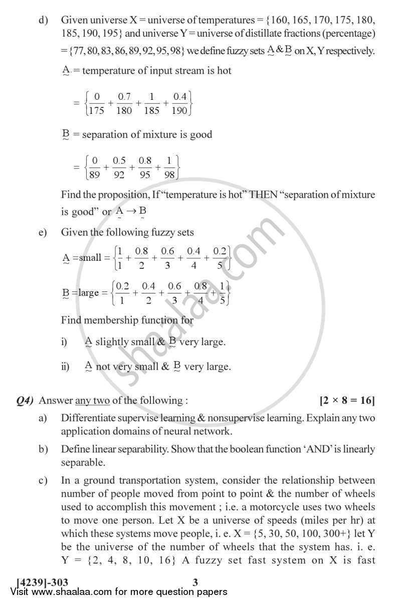 Soft Computing 2012-2013 Semester 3 - University of Pune question paper with PDF download