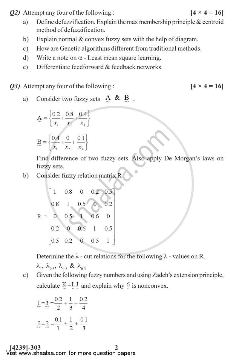 Soft Computing 2012-2013 Semester 3 - University of Pune question paper with PDF download