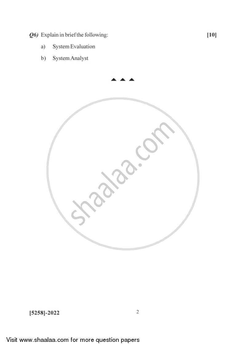 Software Engineering 2017-2018 S.Y.B.Com Vocational - University of Pune question paper with PDF download