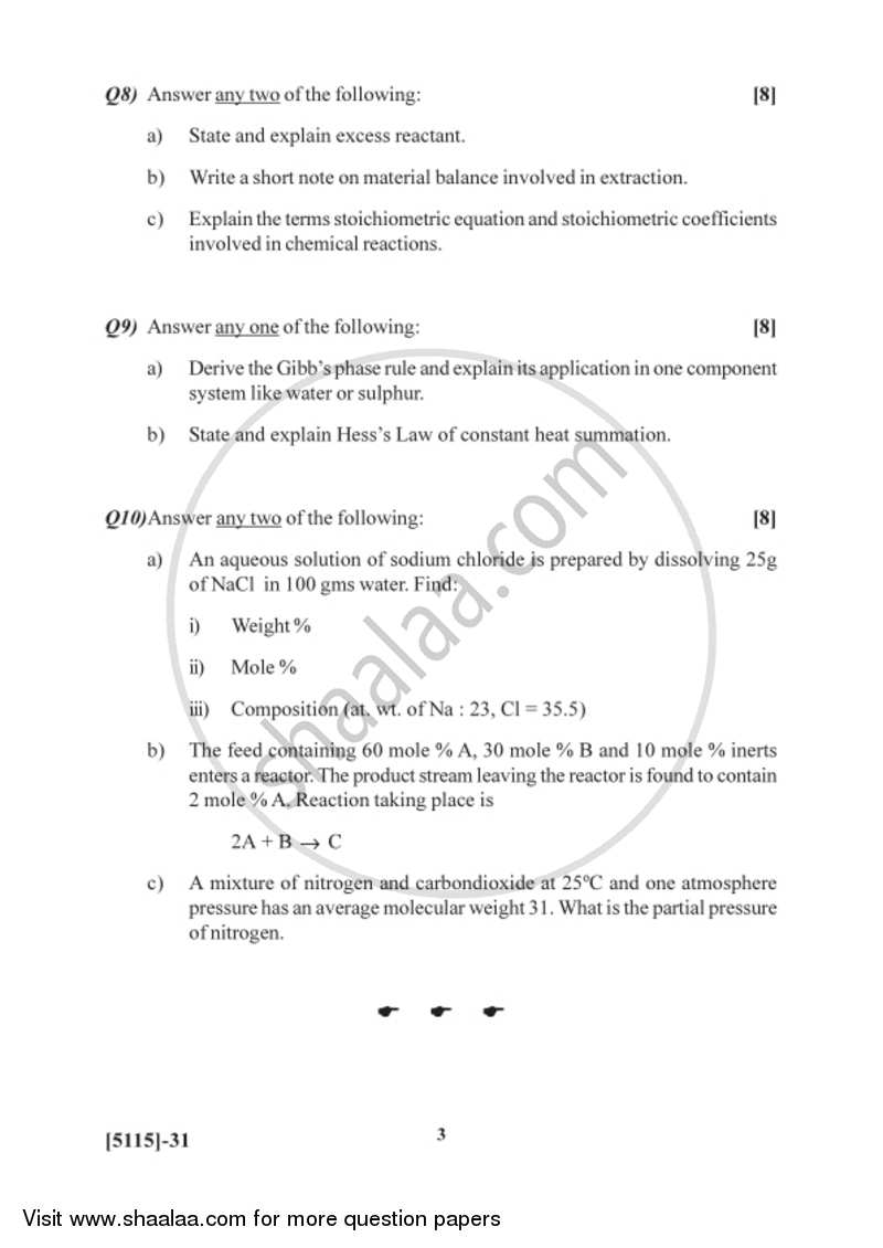 Surface Chemistry and Catalysis 2016-2017 Semester 2 (FYBSc) - University of Pune question paper with PDF download