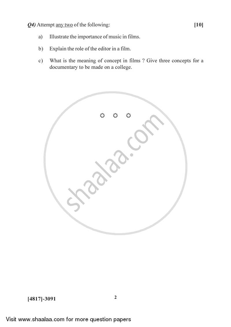 Television Software 2015-2016 Semester 5 (FYBSc) - University of Pune question paper with PDF download