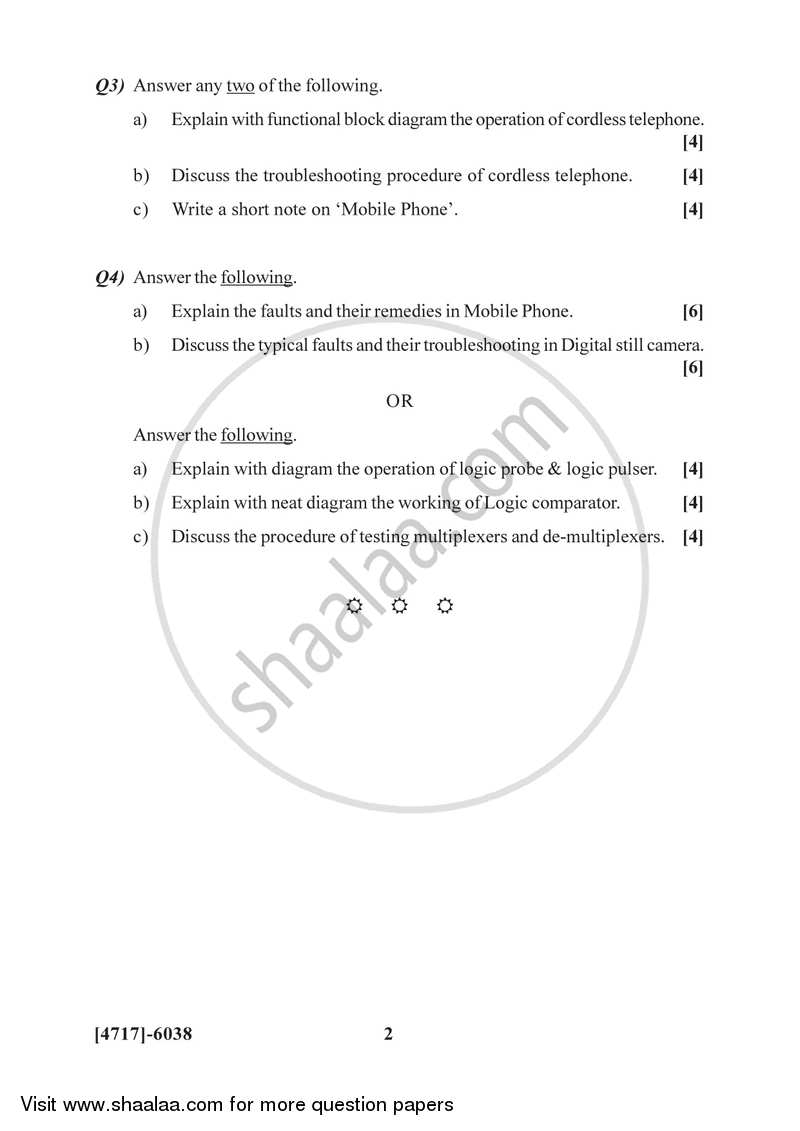 Troubleshooting Electronic Equipment - B 2014-2015 Semester 4 (FYBSc) - University of Pune question paper with PDF download