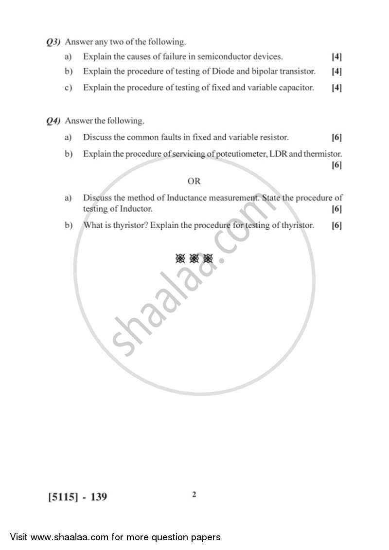 Troubleshooting Electronic Equipment 2016-2017 Semester 3 (FYBSc) - University of Pune question paper with PDF download