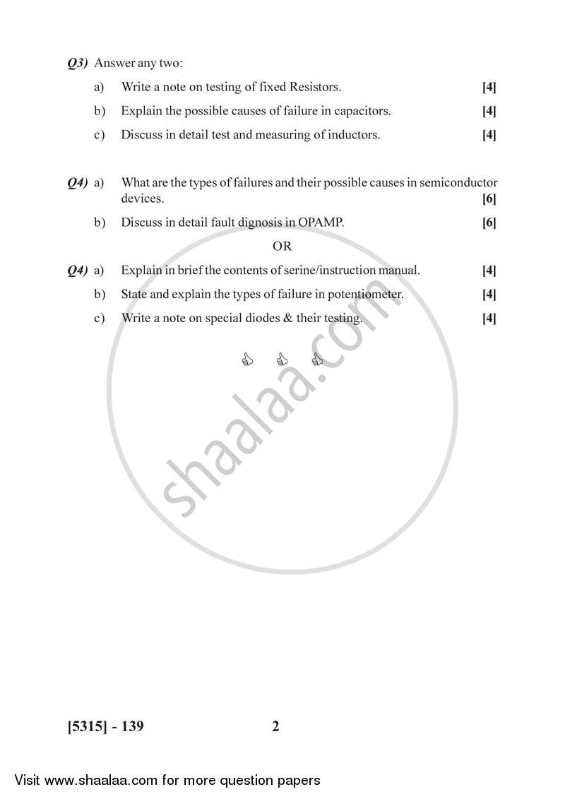 Troubleshooting Electronic Equipment 2017-2018 Semester 3 (FYBSc) - University of Pune question paper with PDF download