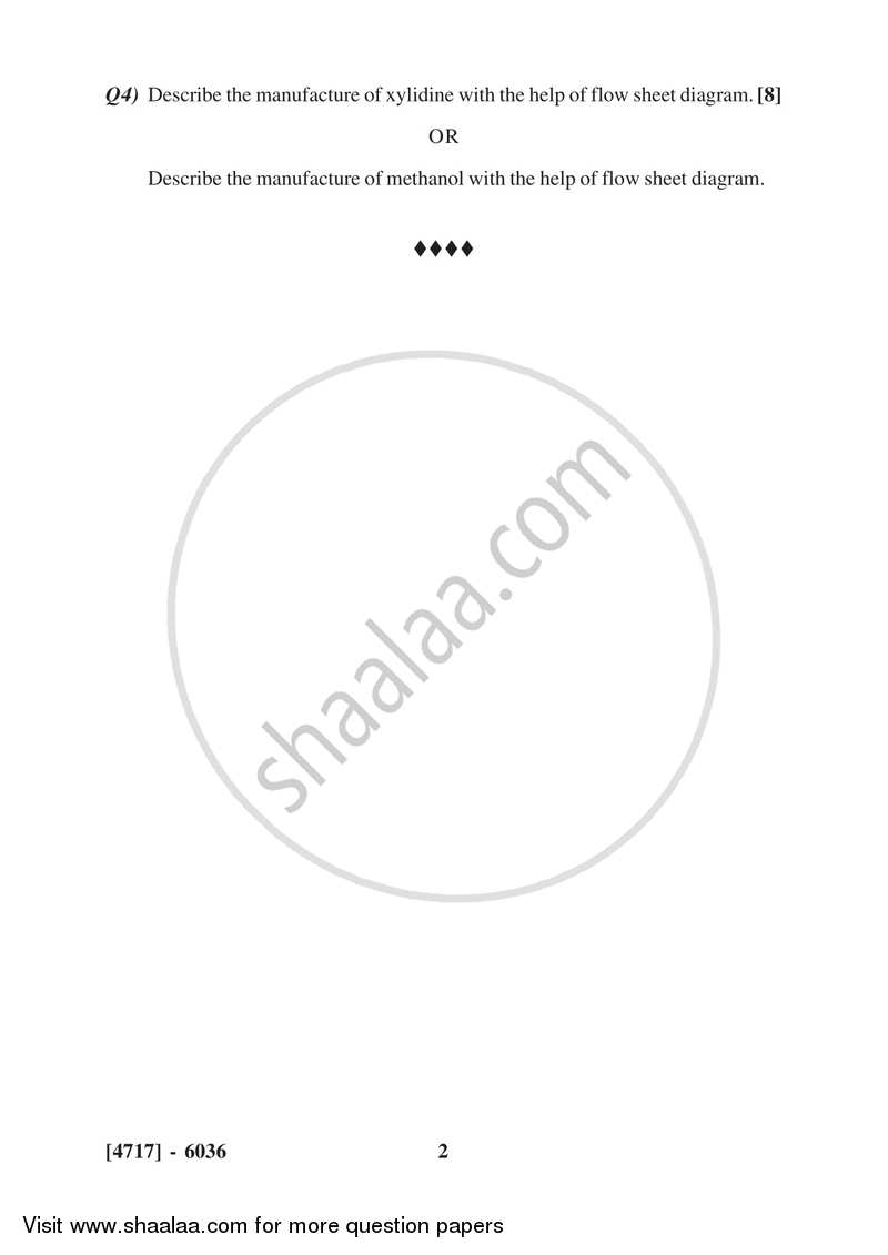 Unit Processes in Organic Chemical Industries 2014-2015 Semester 4 (FYBSc) - University of Pune question paper with PDF download