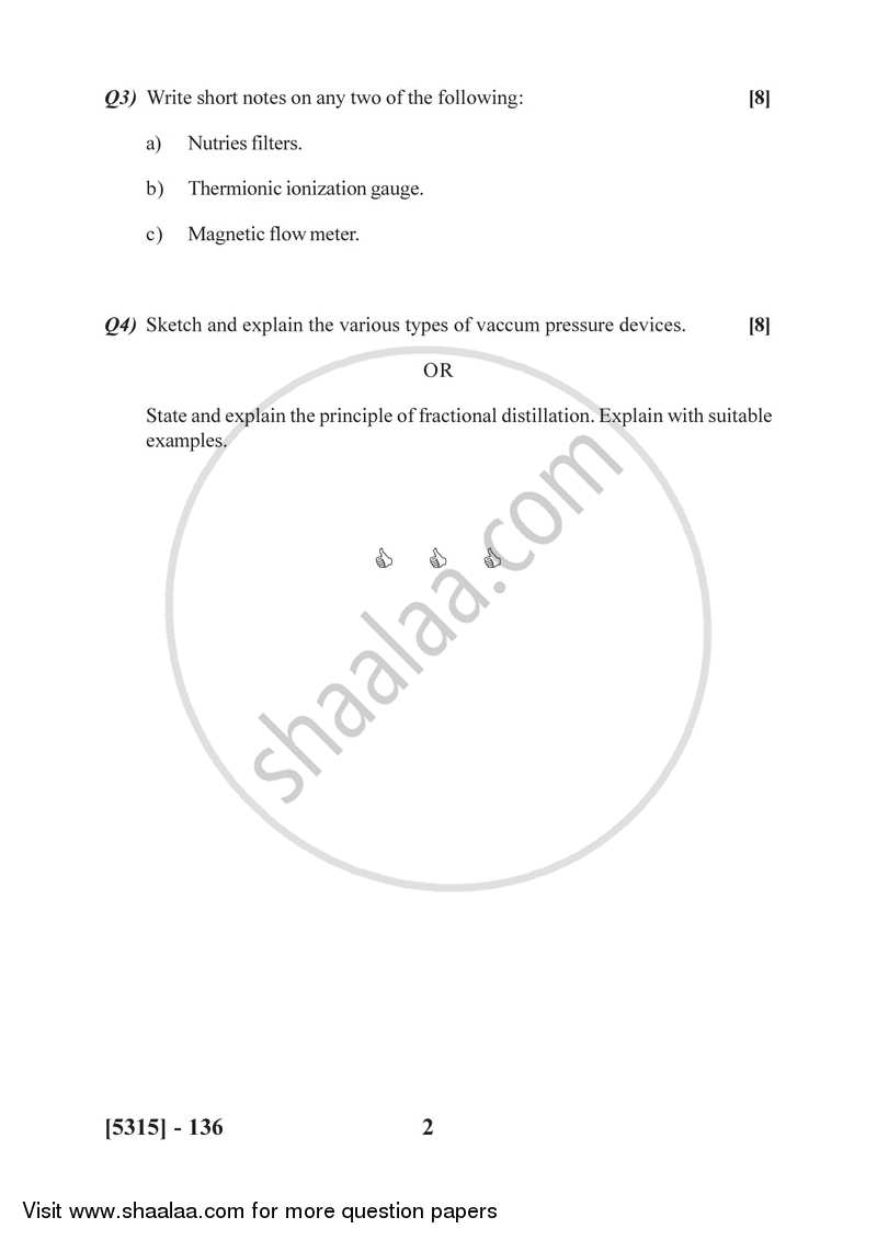 Utilities, Unit Operations and Process Instrumentation 2017-2018 Semester 3 (FYBSc) - University of Pune question paper with PDF download