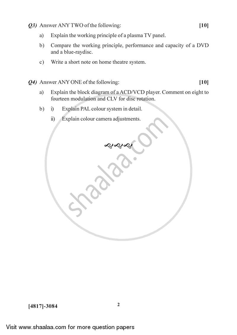 Video Recording and Playback Systems 2015-2016 Semester 5 (FYBSc) - University of Pune question paper with PDF download