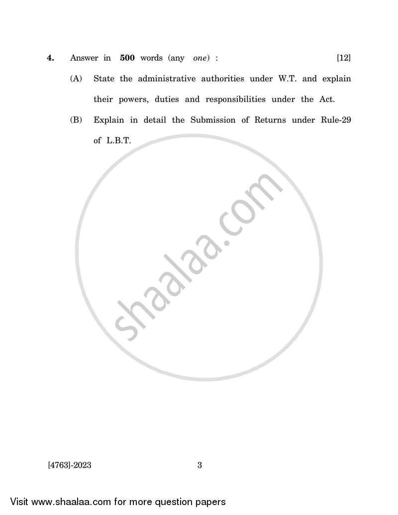 Wealth Tax, Service Tax and L.B.T 2014-2015 S.Y.B.Com Vocational - University of Pune question paper with PDF download